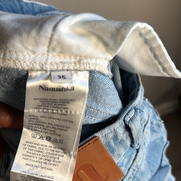 NEW NANUSHKA Zoey logo-print high-rise kick-flare jeans - Picture 12 of 15